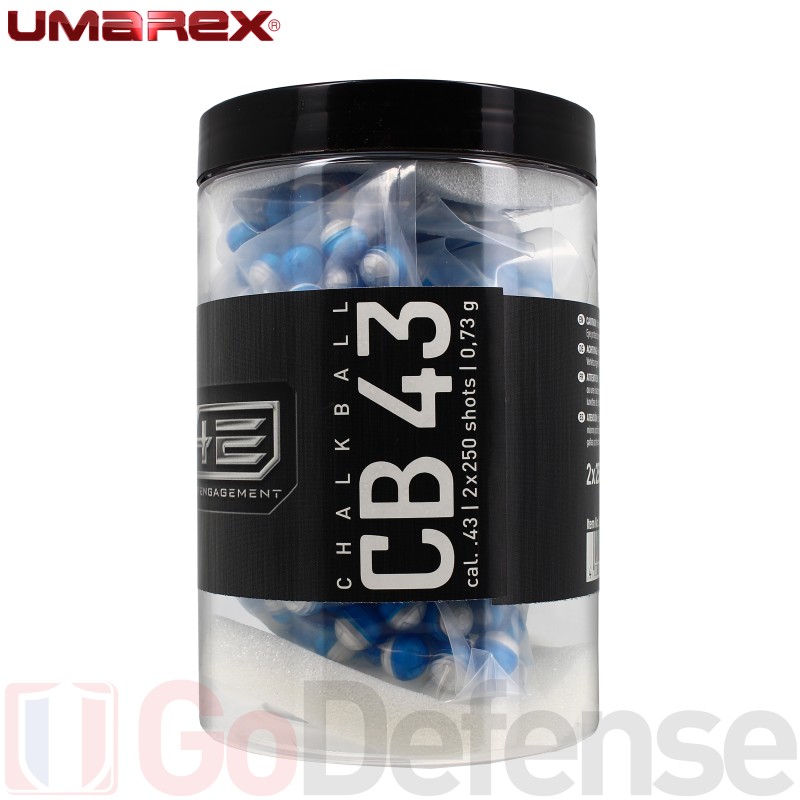 Boite de 500 balles de craie blanche Umarex CB43 - .43