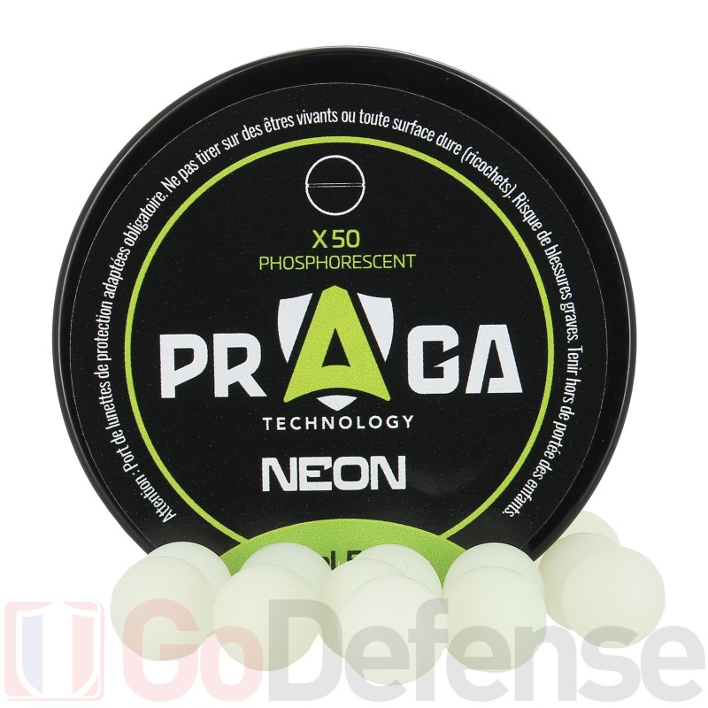 Boite de 50 balles Praga Neon fluorescentes - .50