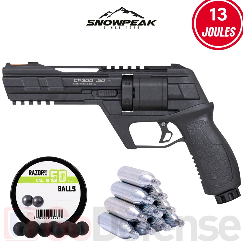 Snowpeak CP300 balle caoutchouc - .50 (13 Joules)
