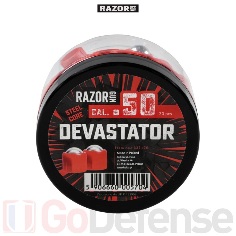 Boite de 30 balles acier Razor Gun Devastator - .50