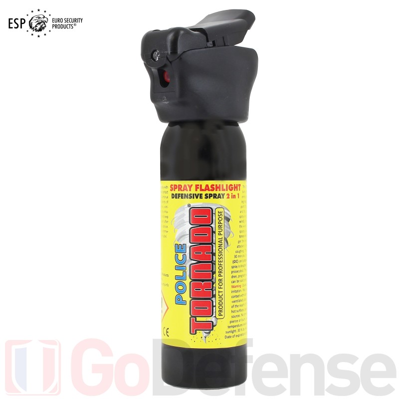 A&eacute;rosol de d&eacute;fense Lampe Police Tornado Poivre 100ml