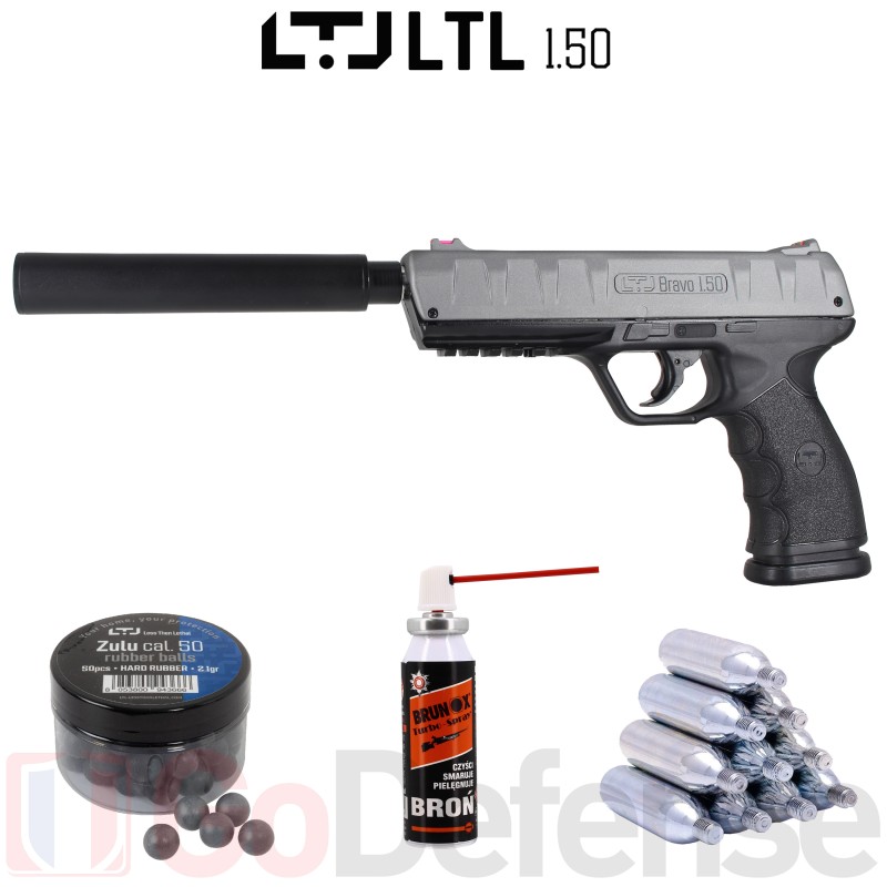 Pistolet de d&eacute;fense LTL Bravo Premium CO2 - .50 (18 joules)
